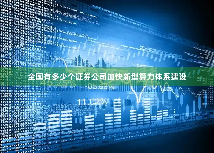 全国有多少个证券公司加快新型算力体系建设